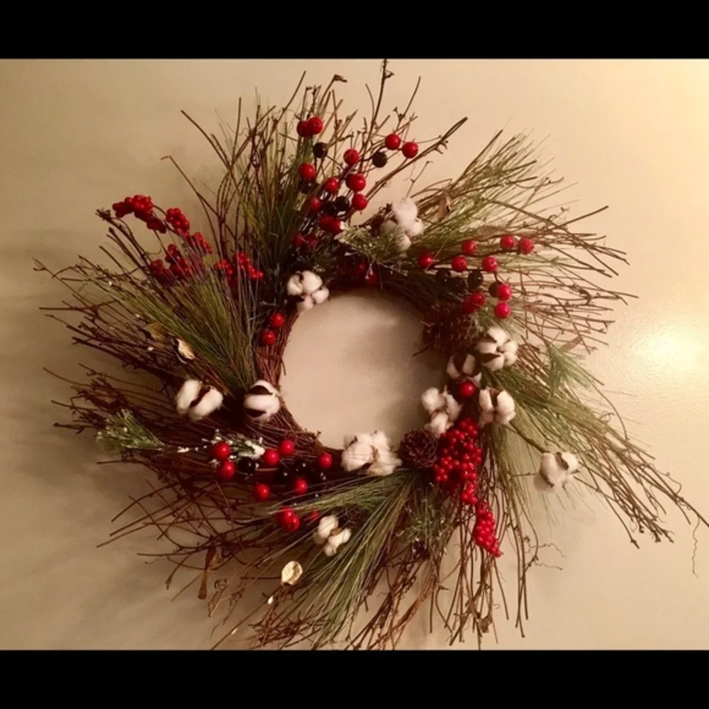 New Christmas Winter Farmhouse Twiggy Wreath
